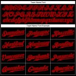 Custom Name Number Baseball Jersey - Personalized Black Red Authentic Team Jersey Personalized Black Red Authentic Baseball
