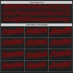 Custom Name and Number Personalized Baseball Jersey - Black Red Authentic Raglan Sleeves Team Gear Personalized Black Red