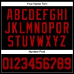 Custom Name and Number Personalized Softball Jersey in Black Red - Authentic Team Apparel Personalized Black Red Authentic