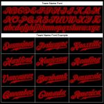Custom Name and Number Personalized Softball Jersey in Black Red - Authentic Team Apparel Personalized Black Red Authentic