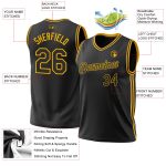 Personalized Black Red Basketball Jersey - Authentic Throwback Style Personalized Black Red Authentic Throwback Basketball