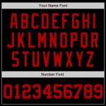 Personalized Black and Red Baseball Jersey for Men, Women, or Kids - Customizable Options Available Personalized Black Red
