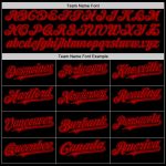 Custom Black Red Baseball Jersey for Kids - Personalized & Stylish, Size 6 Personalized Black Red Baseball Jersey 6