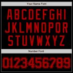 Custom Black Red Baseball Jersey for Kids - Personalized & Stylish, Size 6 Personalized Black Red Baseball Jersey 6