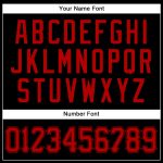 Customizable Black and Red Baseball Jersey for Men and Women Personalized Black Red Baseball Jersey
