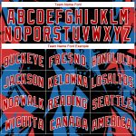 Personalized 3D Geometric Shapes Basketball Jersey in Black Red-Blue Personalized Black Red-Blue 3D Geometric Shapes Basketball