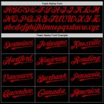 Personalized Two Tone Varsity Letterman Hoodie Jacket - Black Red Bomber Full-Snap Design Personalized Black Red Bomber Full-Snap