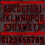 Customizable Basketball Jersey with Black Red Bright Lines, Round Neck Sublimation Suit Personalized Black Red Bright Lines