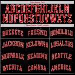 Custom Name Number Black Red-Cream Baseball Jersey Shirt - Authentic Throwback Rib-Knit Design Personalized Black Red-Cream