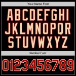 Custom Name and Number Personalized Bomber Hoodie Jacket in Black, Red, Cream - Varsity Letterman Full-Snap Design Personalized