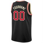 Custom Black Red-Cream Basketball Jersey for Men, Round Neck Rib-Knit Design Personalized Black Red-Cream Round Neck Rib-Knit