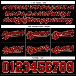 Personalized Throwback Basketball Shorts Red-Cream Black for Men and Women Personalized Black Red-Cream Throwback Basketball