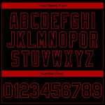 Personalized 3D Bomber Varsity Letterman Jacket Black Red Dragon Design Personalized Black Red Dragon 3D Bomber Full-Snap