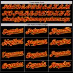 Authentic Baseball Jersey with Custom Name and Number in Black Red-Gold - Personalized Team Colors, Available in 3 Designs