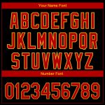Personalized Atlanta City Edition Black Red-Gold 3D Baseball Jersey with Custom Name and Number Personalized Black Red-Gold