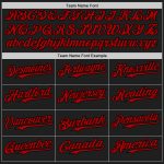 Personalized 3D Confetti Baseball Jersey in Black and Red-Gold for Men and Women Personalized Black Red-Gold 3D Confetti