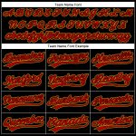 Custom 3D Curve Solid Baseball Jersey in Black Red-Gold - Personalized Team Apparel Personalized Black Red-Gold 3D Curve