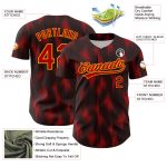 Personalized 3D Halftone Dots Baseball Jersey in Black Red-Gold for Custom Style and Comfort Personalized Black Red-Gold
