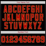 Custom Name and Number Personalized Black Red-Gold Baseball Jersey - Authentic Team Gear Personalized Black Red-Gold Authentic