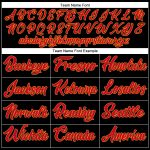 Custom Name Number Personalized Basketball Jersey Black Red Gold Authentic Throwback Style Personalized Black Red-Gold Authentic