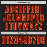 Personalized Baseball Jersey in Black Red Gold for Men, Women, Kids - Size 6 Personalized Black Red-Gold Baseball Jersey