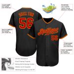 Customizable Red and Gold Baseball Jersey for Men and Women - Personalized Black Jersey Personalized Black Red-Gold Baseball