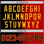 Personalized Unisex Softball Jersey Black Red Gold Gradient Two-Button Fashion Personalized Black Red-Gold Gradient Fashion