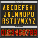 Personalized Black Red Gold Football Jersey - Throwback Mesh Style Personalized Black Red-Gold Mesh Throwback Football Jersey