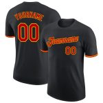 Custom Black Red Gold Performance T-Shirt - Personalized Activewear for Men and Women Personalized Black Red-Gold Performance