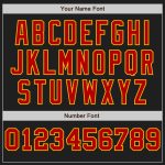 Custom Name Number Personalized Black Red Gold Pinstripe Baseball Jersey Authentic Split Fashion Team Jersey Personalized