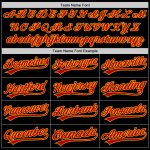 Personalized Black and Red Gold Throwback Baseball Jersey for Men and Women Personalized Black Red-Gold Throwback Baseball