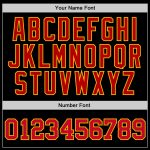 Personalized Throwback Basketball Jersey Black Red Gold - Custom Sports Apparel Personalized Black Red-Gold Throwback Basketball