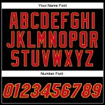 Personalized Black Red Gold Basketball Jersey - Retro Style Sports Apparel Personalized Black Red-Gold Throwback Basketball