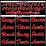 Personalized Authentic Baseball Jersey in Black, Red, Gray - Custom Name & Number Available Personalized Black Red-Gray Authentic