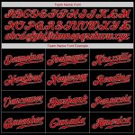 Custom Name Number Authentic Baseball Jersey - Personalized Black Red-Gray Team Jersey Personalized Black Red-Gray Authentic