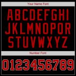 Custom Name Number Authentic Softball Jersey Personalized Black Red-Gray Personalized Black Red-Gray Authentic Softball Jersey
