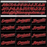 Custom Name Number Authentic Softball Jersey Personalized Black Red-Gray Personalized Black Red-Gray Authentic Softball Jersey