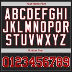 Custom Name Number Authentic Fashion Baseball Jersey - Personalized Black Red Gray Split Team Design Personalized Black Red-Gray