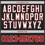 Custom Name and Number Personalized Black Red Gray Softball Jersey - Authentic Split Fashion Team Gear Personalized Black