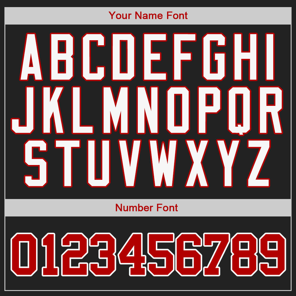 Personalized Black Red-Gray Authentic Split Fashion Softball Jersey Team Custom Name and Number Custom Name and Number Personalized Black Red Gray Softball Jersey - Authentic Split Fashion Team Gear Personalized Black - Image 4