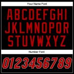 Personalized Baseball Jersey Black Red Gray - Custom Team Apparel Personalized Black Red-Gray Baseball Jersey 2