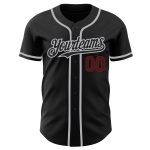 Custom Black Red Gray Baseball Jersey for Men and Women - Personalized Team Jersey 3 Personalized Black Red-Gray Baseball