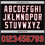 Custom Name and Number Black Red Gray Bomber Varsity Jacket Full-Snap Fashion Team Letterman Personalized Black Red-Gray
