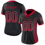 Customizable Black Red-Gray Mesh Football Jersey with Name and Number - Drift Fashion Team Uniform Personalized Black Red-Gray