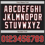 Personalized Fashion Baseball Jersey in Black Red-Gray Split Design - Size 3 Personalized Black Red-Gray Split Fashion Baseball