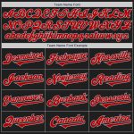 Personalized Black Red Gray Two Tone Baseball Jersey for Men and Women Personalized Black Red-Gray Two Tone Baseball Jersey