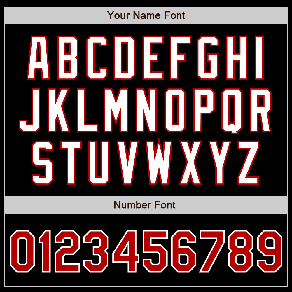 Personalized Fashion Baseball Jersey in Black Red Gray White Gradient Personalized Black Red Gray-White Gradient Fashion - Image 3