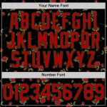 Personalized Gothic Style 3D Rose Baseball Jersey in Black Red-Green Personalized Black Red-Green 3D Gothic Style Rose Baseball