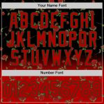 Personalized 3D Gothic Style Rose Baseball Jersey in Black Red-Green - Custom Sports Wear Personalized Black Red-Green 3D