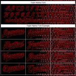 Custom 3D Bomber Varsity Letterman Jacket in Black Red Halftone Design - Full-Snap Closure Personalized Black Red Halftone